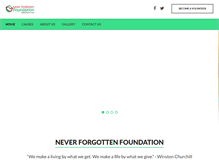 Tablet Screenshot of neverforgottenfoundation.com